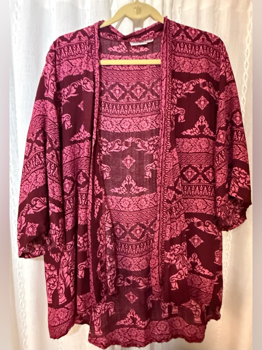 The Elephants Pants Elephant prints kimono/cover up. Sz. L/XL
